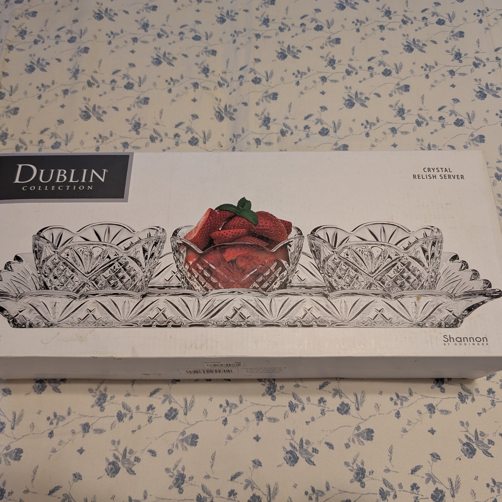 Dublin Collection Crystal Relish Server